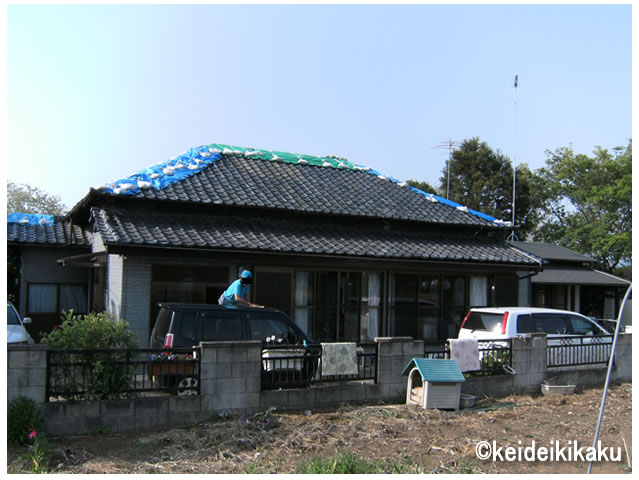 屋根の葺き替え前