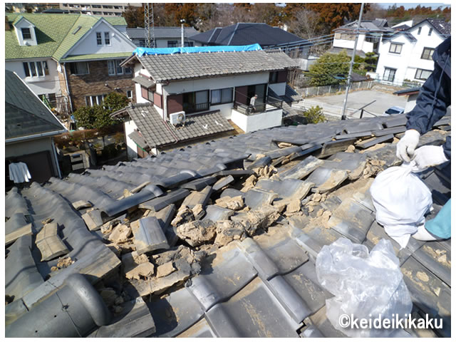 屋根の葺き替え前
