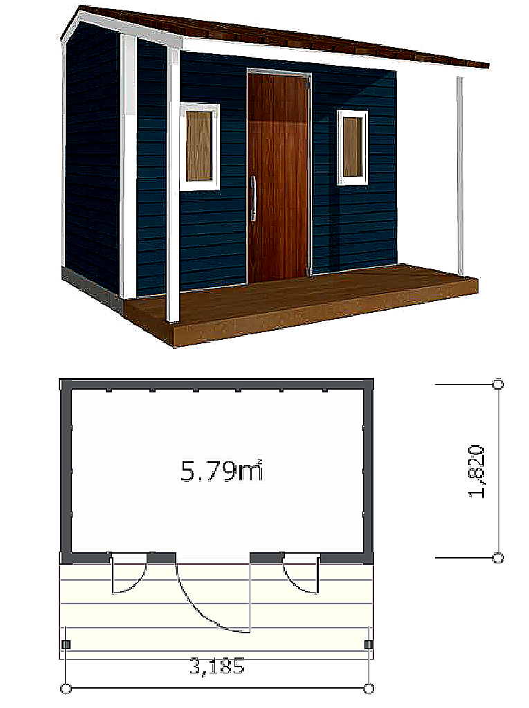 小屋キットTINY 1.8×3.2 Cタイプ