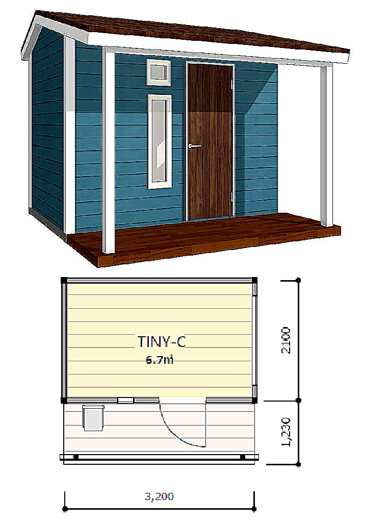 小屋キットTINY 2.1×3.2 Cタイプ