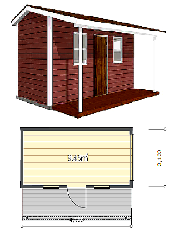 小屋キットTINY 2.1×4.5 Cタイプ