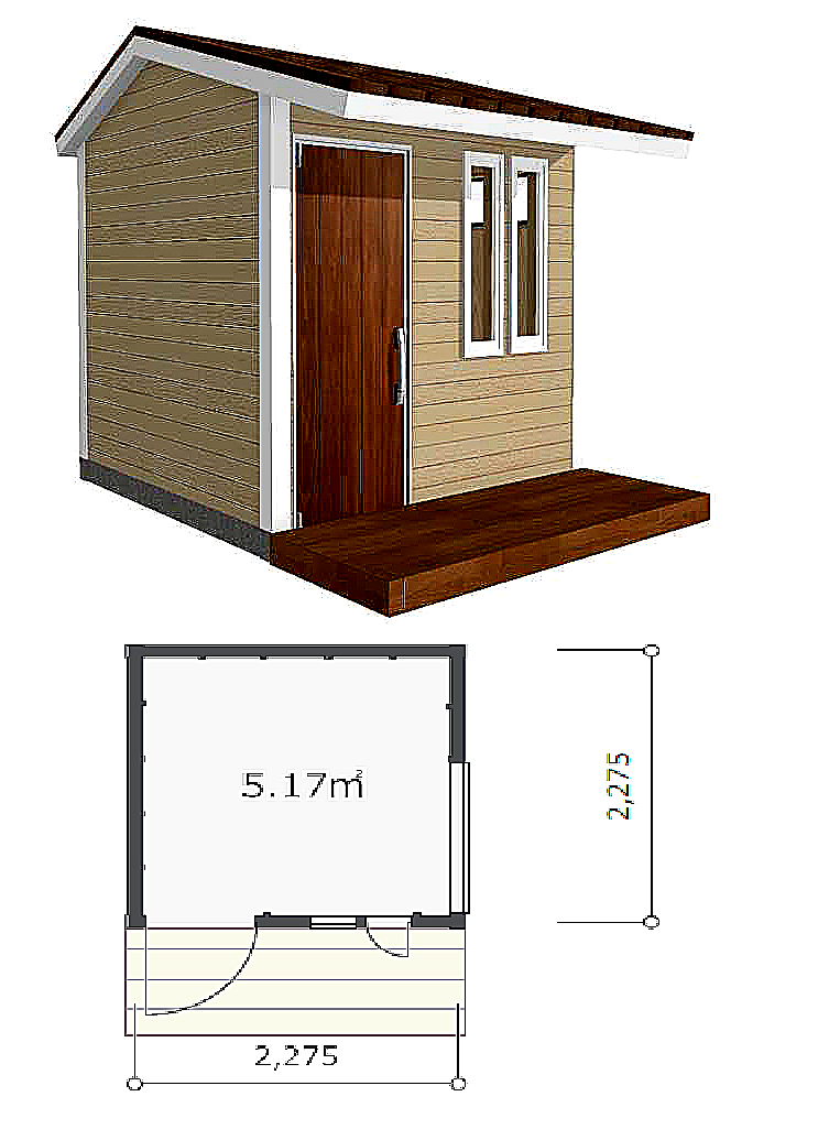 小屋キットTINY 2.2×2.2 Cタイプ