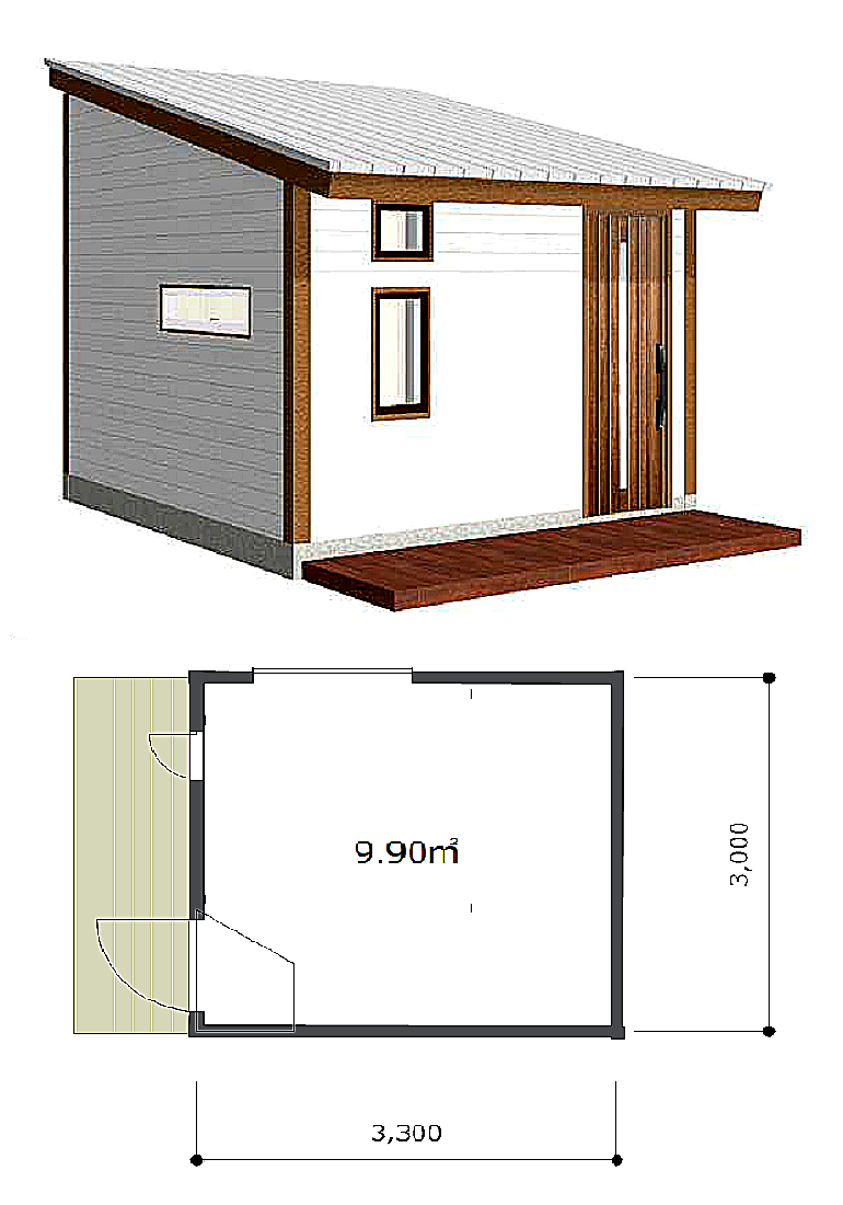 小屋キットTINY 3.0×3.3 Aタイプ